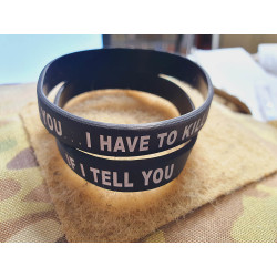 JTG IF I TELL YOU, silicon bracelet, black, JTG silicon...