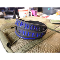 JTG SHEEPDOG Thin Blue Line Silikon Armband / JTG silicon...