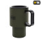 Tasse Edelstahl doppelwandig, matt olive 450ml mit Deckel, M-Tac