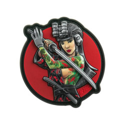 Tactical Samurai Girl Patch, Fountain Green, 3d Rubber...